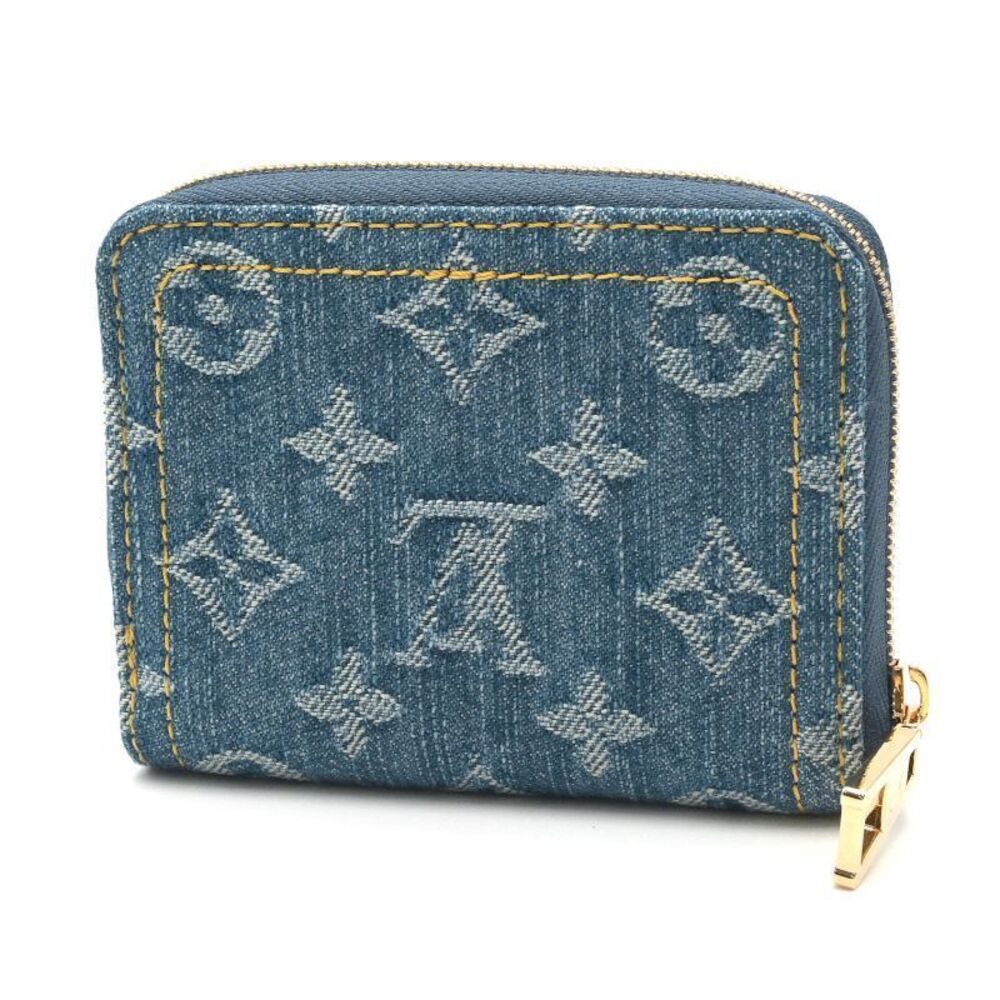 Louis Vuitton Denim Wallet Coin Card Case Blue Monogram Indigo Zippy